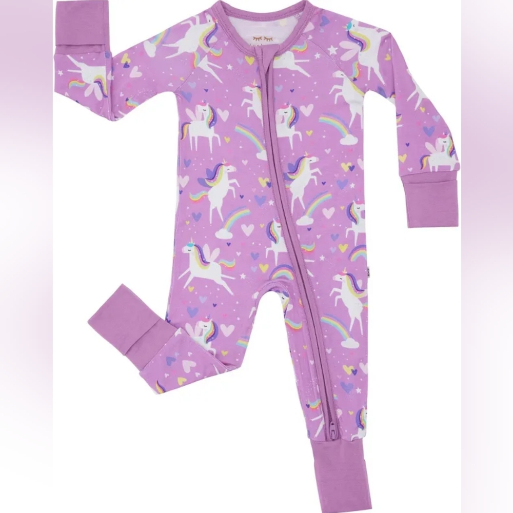 Little Sleepies Purple Unicorn Footies